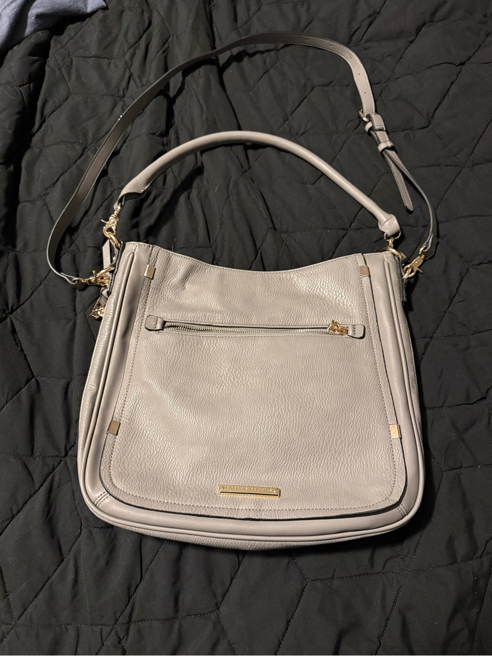 Poppy & Peonies Vegan Leather Shoulder Bag with Gold Hardware